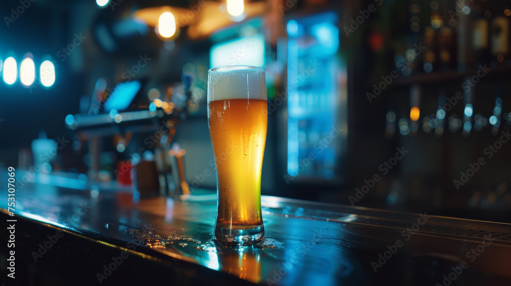 Golden Glow, Indulge in the Smoothness of Light Beer at the Pub Golden Glow, Indulge in the Smoothness of Light Beer at the Pub
