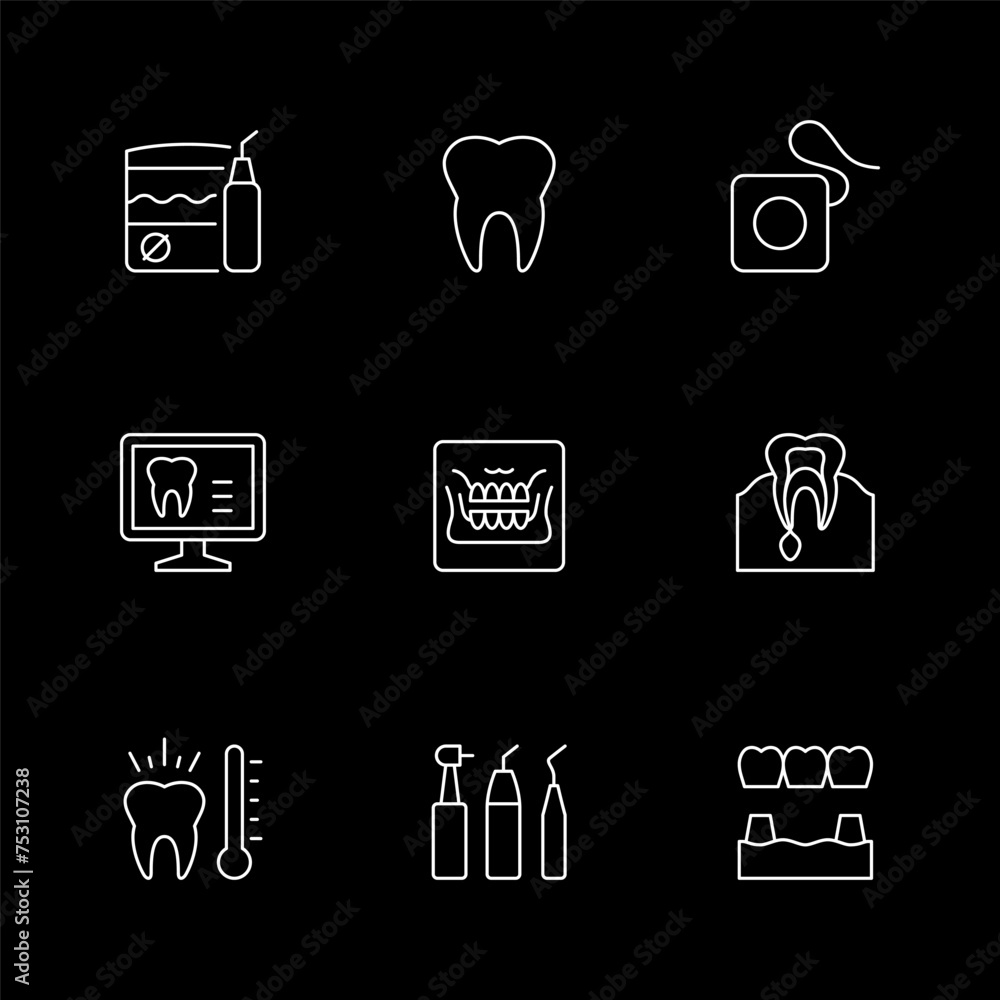 Set line icons of dentistry Set line icons of dentistry