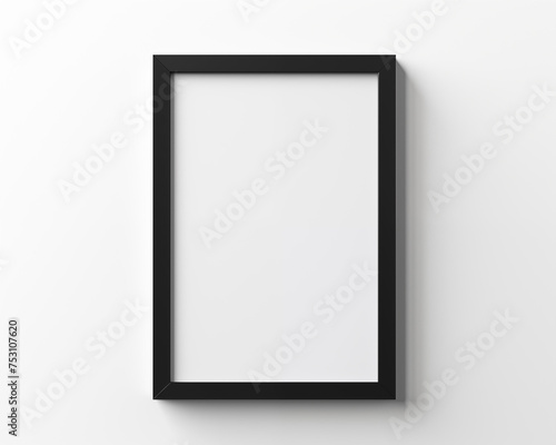 Modern Blank Black Frame Mockup Illustration