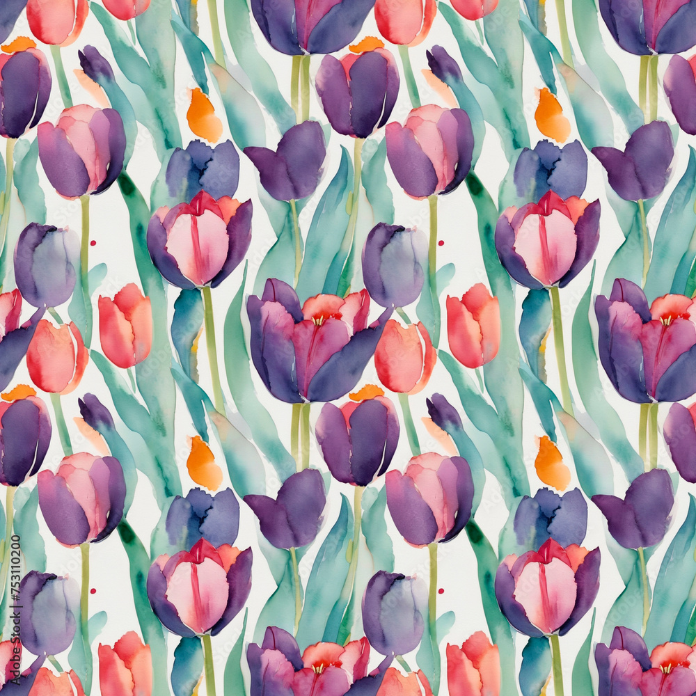 seamless pattern with tulips seamless pattern with tulips