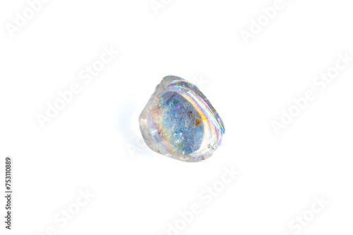 Crystal stone with white background.