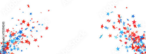 Patriotic Star Scatter Wide Banner