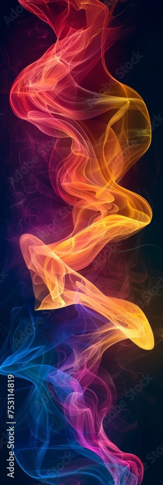 Fototapeta premium Vibrant Grainy Wave Color Flow Wallpaper Design Generative AI