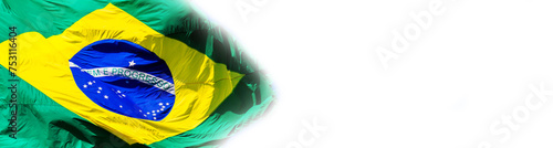 Brazil flag on transparent background. © JCLobo