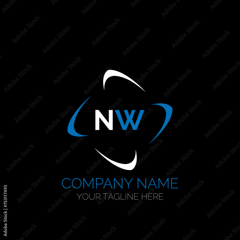 NW letter logo creative design. NW unique design. NW creative initials letter logo concept. NW letter logo design on black background. NW letter logo creative design. NW unique design. NW creative initials letter logo concept. NW letter logo design on black background.