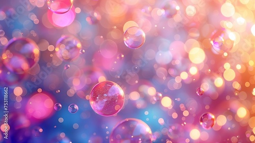 bubbly texture against a vibrant backdrop © tongpatong