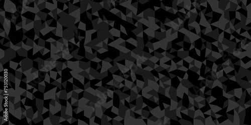 Vector geometric seamless technology gray and black transparent triangle background. Abstract digital grid light pattern gray Polygon Mosaic triangle Background, business and corporate background.