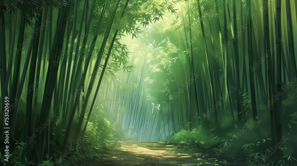 Path Through a Bamboo Forest