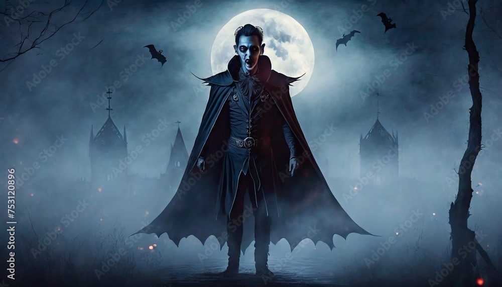 Fototapeta premium scary halloween vampire