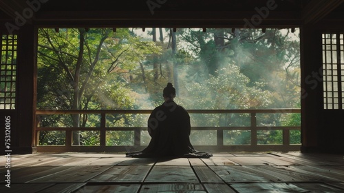 Silent Meditation - Serene Zen Garden View