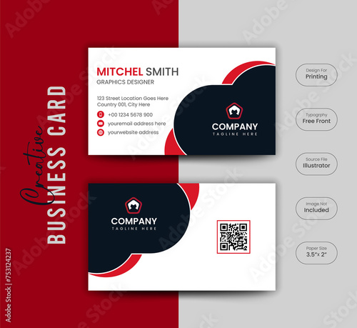 Professional business card design for print  (ID: 753124237)