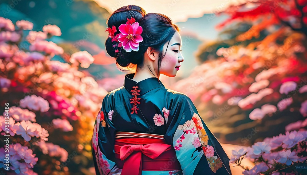 geisha in kimono