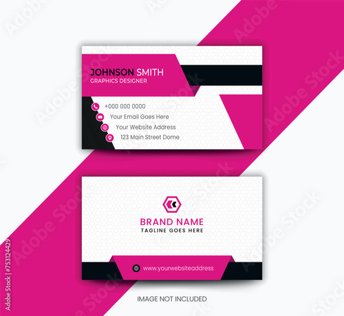 Simple vector stylish business card design (ID: 753124429)