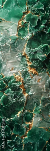 Minimalist Green Jade Marble Background Generative AI
