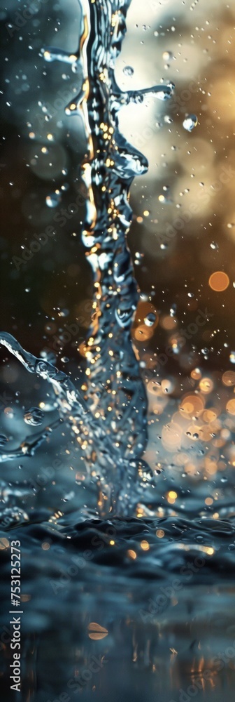 Water Splash Impact on Wall Background Generative AI Water Splash Impact on Wall Background Generative AI