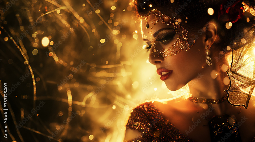 Portrait of a woman in gold light Portrait of a woman in gold light