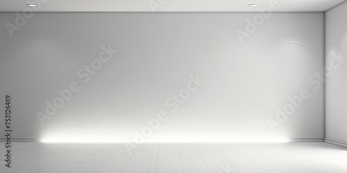 White room with spotlight and textured background.