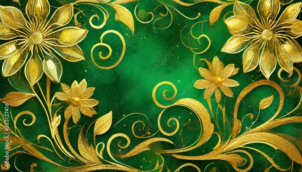 flowers on a green background flowers on a green background