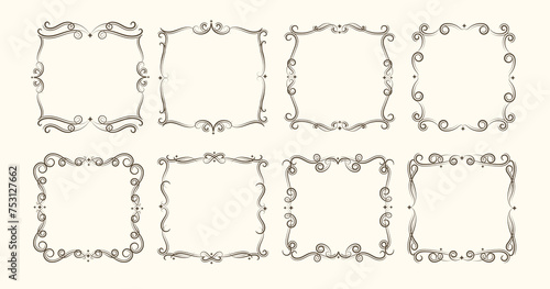 Ornate Vintage Festive Ornament Frames Vignette Set