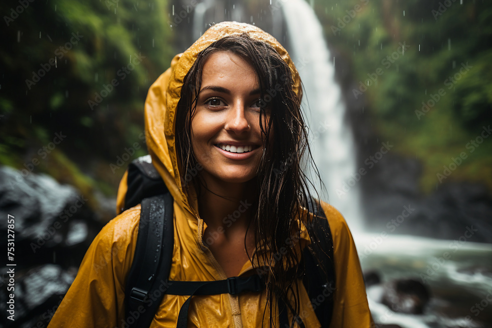 Lovely charming girl spending summer vacation on tropical resort generative AI Lovely charming girl spending summer vacation on tropical resort generative AI