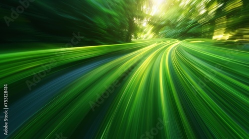 Naklejka Hyper Speed Background Green BG