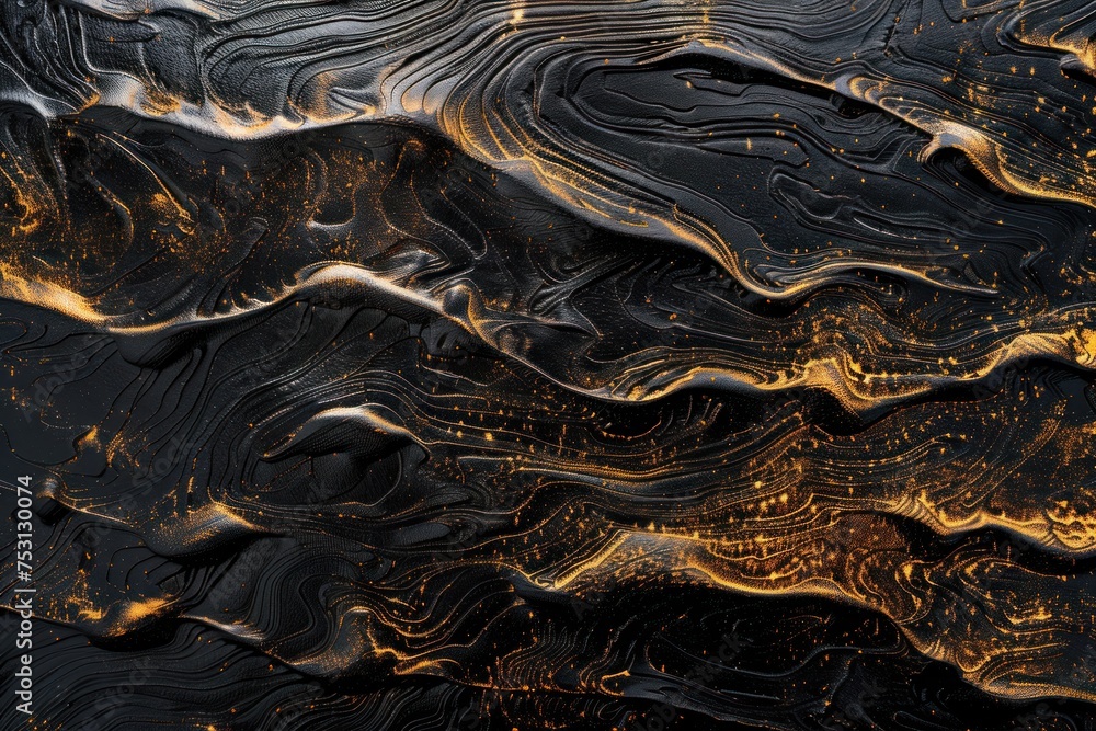 Golden flame on black grainy textured background, abstract blurred orange waves on dark noise texture Golden flame on black grainy textured background, abstract blurred orange waves on dark noise texture