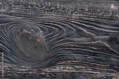 texture of old black boards detailed brushed oak wood as background