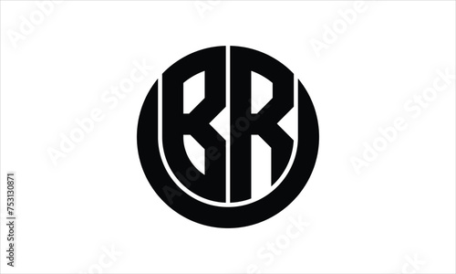 BR initial letter circle icon gaming logo design vector template. batman logo, sports logo, monogram, polygon, war game, symbol, playing logo, abstract, fighting, typography, icon, minimal, wings logo
