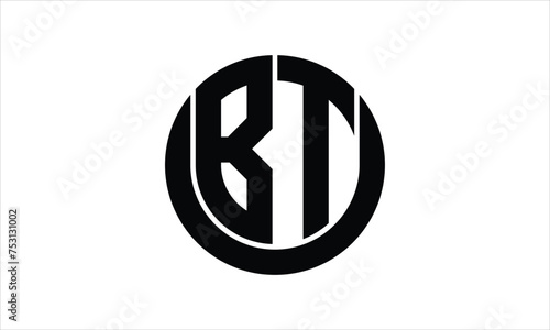 BT initial letter circle icon gaming logo design vector template. batman logo, sports logo, monogram, polygon, war game, symbol, playing logo, abstract, fighting, typography, icon, minimal, wings logo