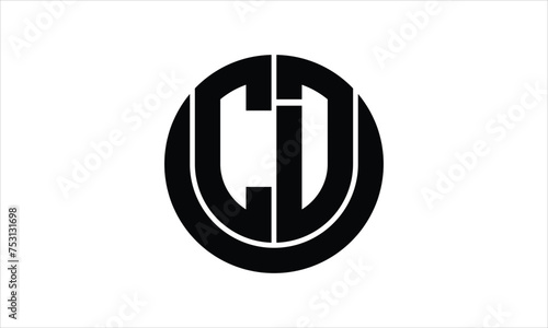 CD initial letter circle icon gaming logo design vector template. batman logo, sports logo, monogram, polygon, war game, symbol, playing logo, abstract, fighting, typography, icon, minimal, wings logo