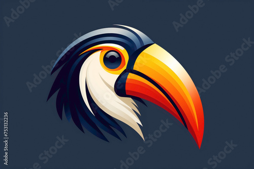 Striking toucan logo, with its vibrant colors and distinctive beak, representing tropical beauty and diversity. © Abdullah