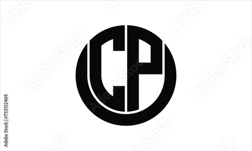 CP initial letter circle icon gaming logo design vector template. batman logo, sports logo, monogram, polygon, war game, symbol, playing logo, abstract, fighting, typography, icon, minimal, wings logo