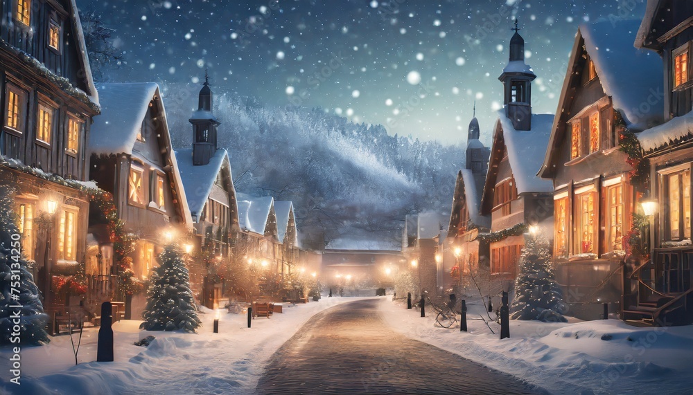 Obraz premium christmas tree in the city