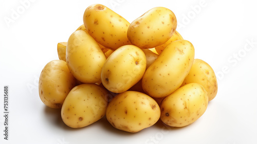 potatoes isolated on white background