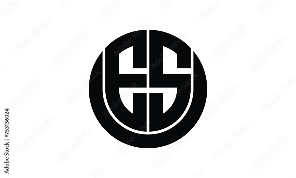 ES initial letter circle icon gaming logo design vector template. batman logo, sports logo, monogram, polygon, war game, symbol, playing logo, abstract, fighting, typography, icon, minimal, wings logo ES initial letter circle icon gaming logo design vector template. batman logo, sports logo, monogram, polygon, war game, symbol, playing logo, abstract, fighting, typography, icon, minimal, wings logo