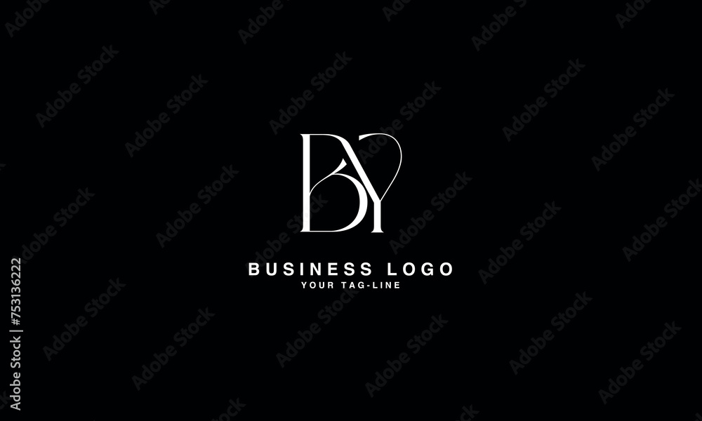 BY, YB, B,Y , Abstract Letters Logo Monogram BY, YB, B,Y , Abstract Letters Logo Monogram