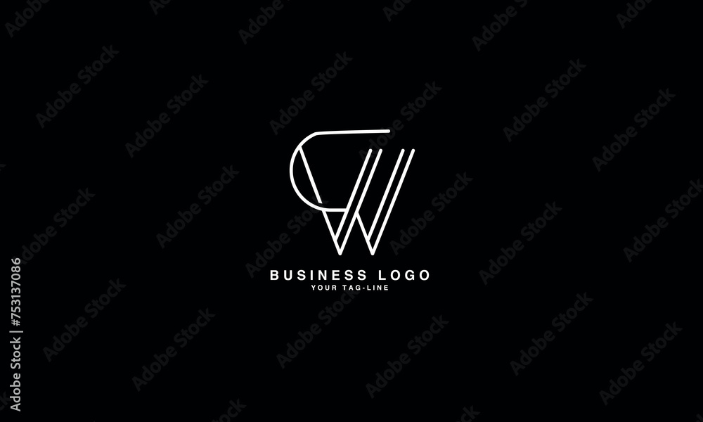 CW, WC, C, W, Abstract Letters Logo Monogram CW, WC, C, W, Abstract Letters Logo Monogram