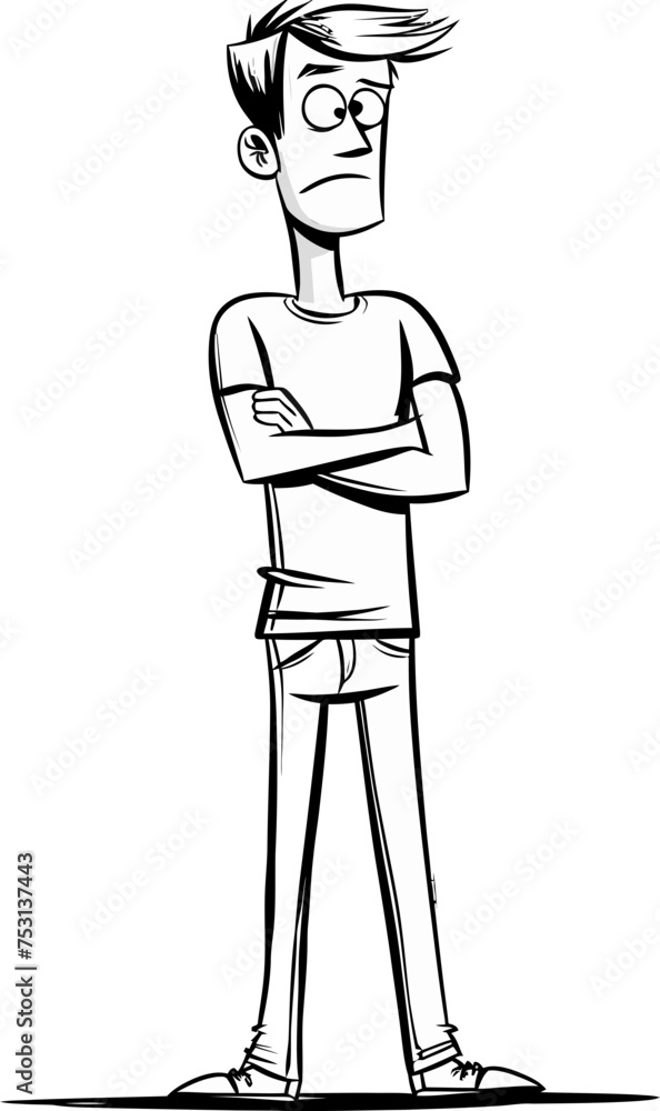 The Contemplative Man Reflective Repose in Vector Form The Contemplative Man Reflective Repose in Vector Form