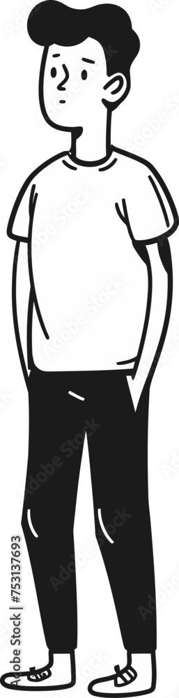 Man and UFO Alien Encounter in Vector Illustration Man and UFO Alien Encounter in Vector Illustration