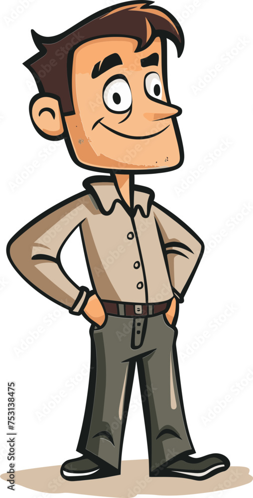 Man and Skyscraper Urban Ascent in Vector Graphics Man and Skyscraper Urban Ascent in Vector Graphics