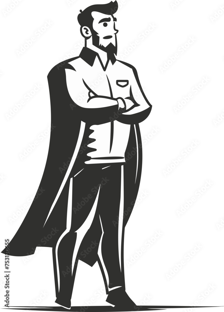 Man and UFO Otherworldly Encounter in Vector Illustration Man and UFO Otherworldly Encounter in Vector Illustration