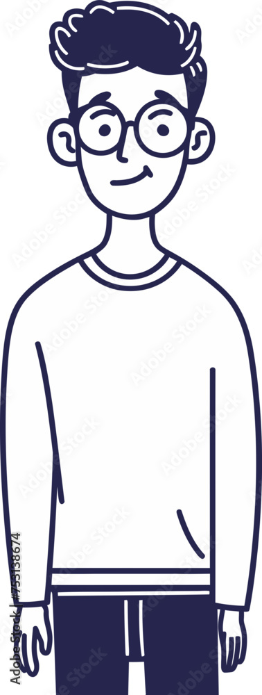 Man and Skyline Urban Panorama in Vector Graphics Man and Skyline Urban Panorama in Vector Graphics