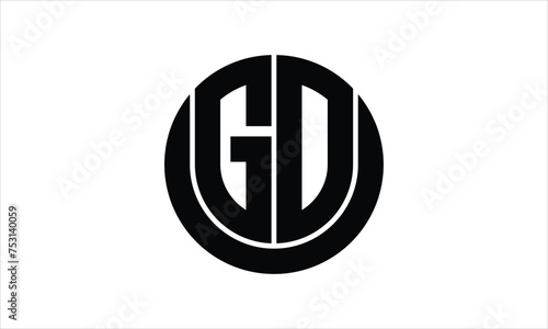 GO initial letter circle icon gaming logo design vector template. batman logo, sports logo, monogram, polygon, war game, symbol, playing logo, abstract, fighting, typography, icon, minimal, wings logo