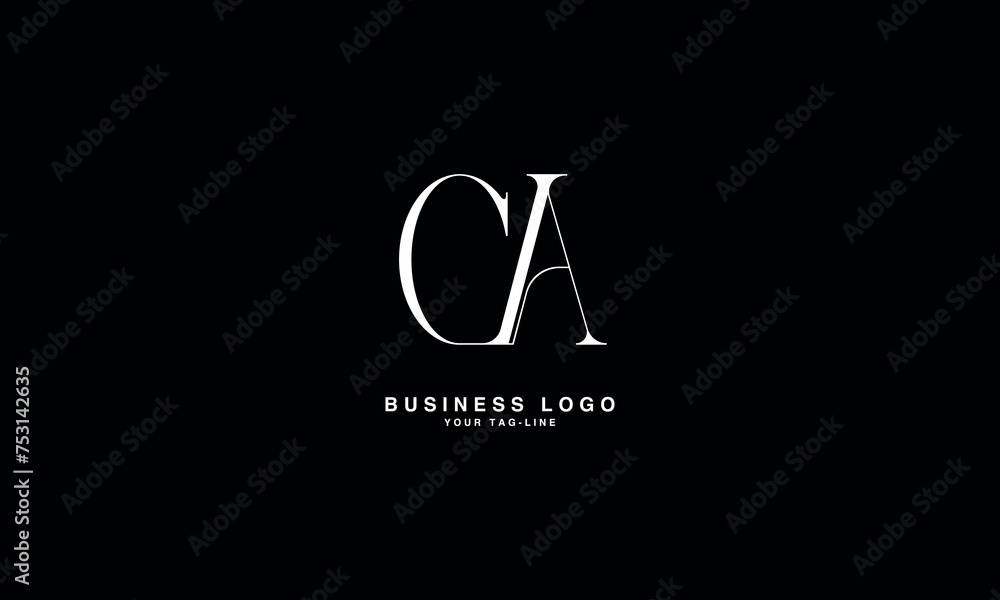 CA, AC, C, A, Abstract Letters Logo Monogram CA, AC, C, A, Abstract Letters Logo Monogram