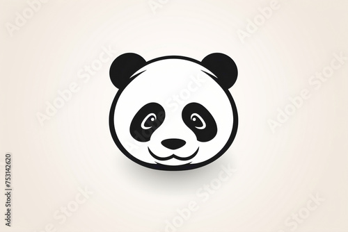 Gentle panda logo  with its peaceful expression and cuddly appearance  symbolizing harmony and balance.