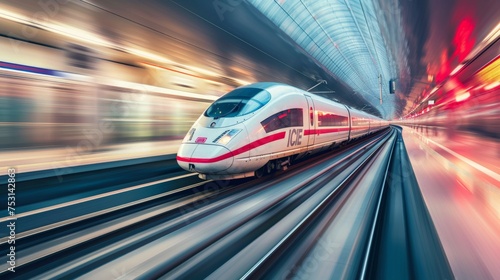 High-speed train, clean background, High-speed photography.