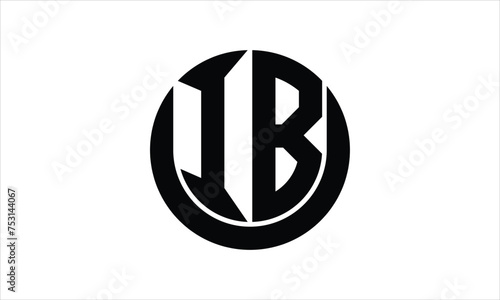 IB initial letter circle icon gaming logo design vector template. batman logo  sports logo  monogram  polygon  war game  symbol  playing logo  abstract  fighting  typography  icon  minimal  wings logo