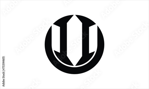 II initial letter circle icon gaming logo design vector template. batman logo, sports logo, monogram, polygon, war game, symbol, playing logo, abstract, fighting, typography, icon, minimal, wings logo