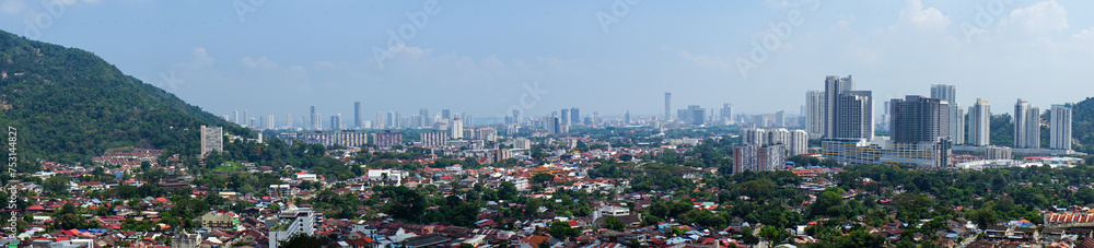 Panoramic view of Penang city, Thailand