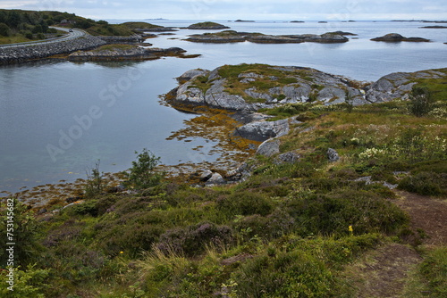 Landscape on the scenic route Atlanterhavsvegen in Norway, Europe 